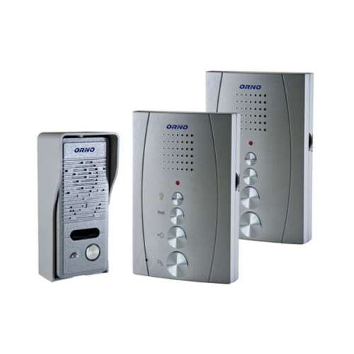 Interfon pentru o familie ELUVIO INTERCOM ORNO OR-DOM-RE-920/G, control automat al portilor, functie intercom, ultra-slim, gri
