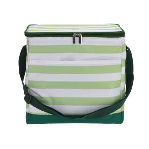 Excellent Houseware Isolier Kühltasche, grün-weiß gestreift, 15 Liter - Kühltaschen, Kühlakkus