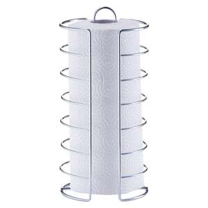 Zeller kitchen paper towel holder, silver, metal, freestanding, for countertop, modern design - Kitchen paper towel holder