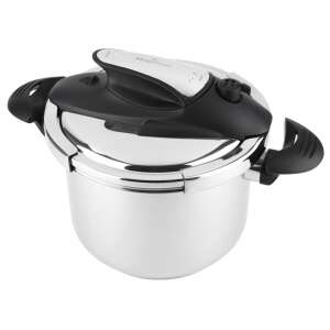 Magefesa Nova pressure cooker with stainless steel body and black handles - Electric Cookware