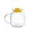 Ibili Kristall glass pitcher with yellow lid, 1200 ml capacity