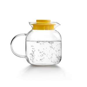 Ibili Kristall glass pitcher with yellow lid, 1200 ml capacity - Nonbrand Mug