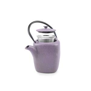 Ceainic din fontă Ibili de culoare mov cu filtru, 10.5x10.5.5x12 cm - Ceainic