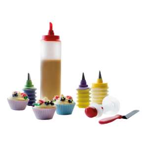 Ibili Sweet Cupcake-Set, 9-teiliges Cupcake-Dekorierset, Edelstahl und Kunststoff, mehrfarbig - Ibili