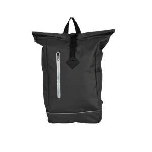 Excellent Houseware black polyester backpack with reflective details, 55x45x13,5 cm - Backpack