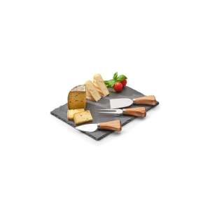Zeller cheese serving set with slate board and knives, perfect for cheese lovers - Kitchen Utensils & Gadget