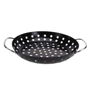 BBQ Vegetable Grill Tray, Metal, 24x4 cm, Black 65459064 - BBQ Garden Grill & BBQ Tool