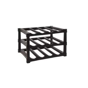 Excellent Houseware schwarzes Weinregal für 12 Flaschen - Barzubehör