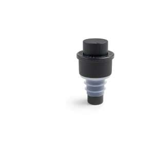 Ibili black bottle stopper with silicone seal, side view - Bar tool