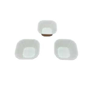 Excellent Houseware Porcelain 3-Piece Salad/Sauce/Snack Bowl Set, 9.5x4.5 cm, White 65459250 - Bowl