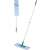 Excellent Houseware Mikrofaser-Mop mit Teleskopstiel, blau, 45x13 cm