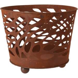 Rustic outdoor fireplace, metal, 35x45 cm, brown - Fireplace & Stove