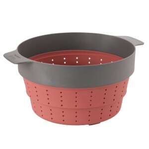 BergHOFF Leo silicone steamer insert, grey and red, 24x5 cm - Strainer & Sieve