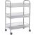 Zeller 3-Tier Mobile Shelving Unit, Chrome Steel Kitchen Cart