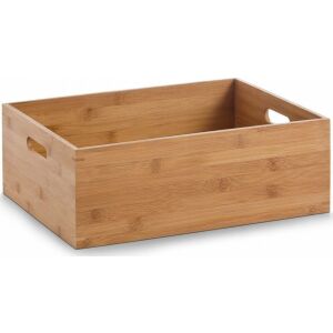 Úložný box Zeller z bambusu, hnedý, 30x40x14 cm, s rúčkami - Kuchynské úložné nádoby