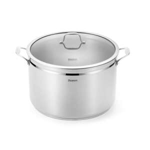 Fissman Maxi stainless steel pot with glass lid, 30x20 cm, silver/transparent - Pot