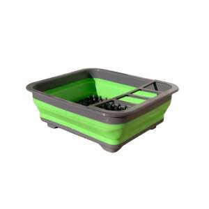 Koopman Excellent Housewares zielony i szary składany ociekacz do naczyń - Suszarka do naczyń