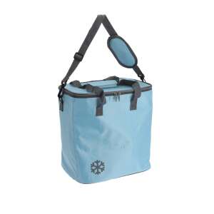 Blaue isolierte Kühltasche mit Reißverschluss, Griffen, Schultergurt und Schneeflockenlogo - Kühltaschen, Kühlakkus