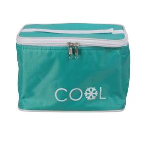 Zielony izolowany lunchbox z logo COOL z płatkiem śniegu - Torba chłodząca, opakowanie na lód