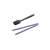 Ibili-Ecoprof silicone pastry brush and tongs set, black and purple, 25/29 cm