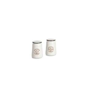 Set doua recipiente sare si pieper Zeller, ceramica, 6x8.8 cm, 100 ml, alb 65460121 Suporturi pentru condimente