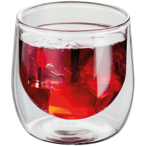 Judge double walled tumbler glass with ice and red drink