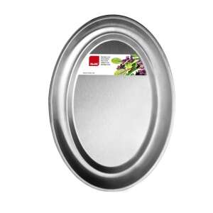 Ibili stainless steel oval serving tray, 40x28x3 cm - Tray