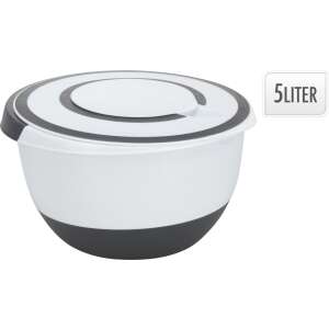 Bol de amestec Excellent Houseware de 5 litri cu capac, negru și alb - Boluri de amestecare