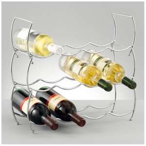 Koopman Excellent Housewares bortartó 12 palackos, krómozott acél, 42x14x42 cm, ezüst színű 65460516 