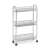 Zeller-Troll 3-tier rolling storage cart, metal, gray, kitchen, bathroom, office
