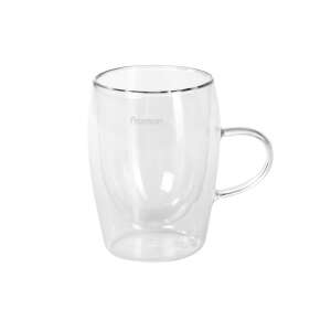 Fissman RAF double-walled glass mug, angled view - Nonbrand Mug