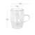 Fissman RAF double-walled glass mug, dimensions