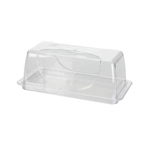 Clear plastic cake serving dish with lid, Excellent Houseware, 38.5x19x15 cm