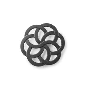 Ibili Teekannenständer aus Gusseisen, schwarz, 13,5x1,5 cm - Tee & Teezubereitungszubehör