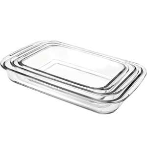 Set de 3 vase de copt din sticlă Ibili Kristall, rezistente la temperatură, transparente, 1.6L, 2.2L, 2.9L - Ibili