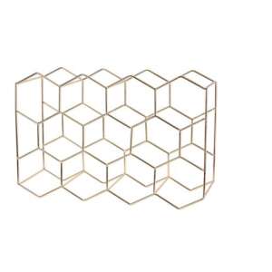Goldfarbener Weinflaschenhalter aus Metall, Excellent Houseware, für 11 Flaschen - Barzubehör