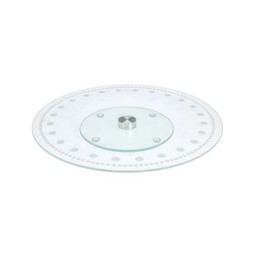 Excellent Houseware glass serving platter with rotating base, 30 cm diameter