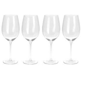 4 clear glass wine glasses, 540 ml, Excellent Houseware - Wine glass