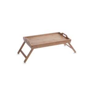 Bamboo serving tray with foldable legs, perfect for breakfast in bed - Tray
