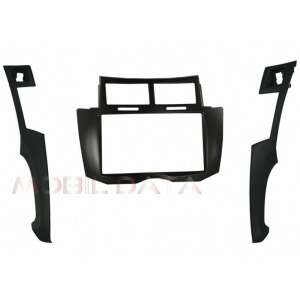 Toyota Yaris 2007-2012 dupla DIN autórádió beépítő keret fekete CT24TY30 - Fejegység kiegészítő
