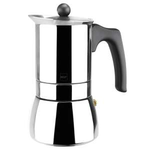 Cafeneaua espresso Magefesa Genova din oțel inoxidabil, 6 porții, argintiu/negru - Aparat de cafea cu gura de scurgere