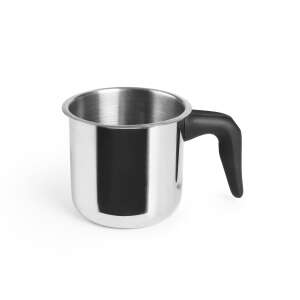 Ibili Edelstahl-Kochtopf mit schwarzem Griff, 10x10 cm - Ibili