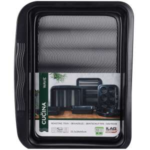 Koopman-Roasting-Ofenblech, Kohlenstoffstahl, 33,5 x 28 x 5 cm, schwarz 65463899 - Koopman