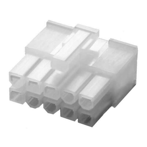 Molex csatlakozó ház 10 érintkezővel, fehér - Fejegység kiegészítő