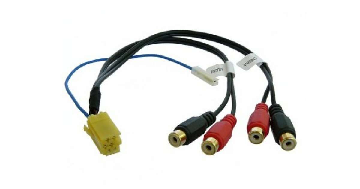 Mini ISO - RCA Aranyozott erősítő adapter kábel 552102 (4RCA) | Pepita.hu