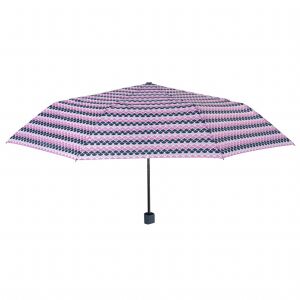 Umbrelă damă MINI manuală Perletti geometrico roz 131507212 - Umbrele