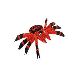 Alexander 3D Origami Spider 149 pieces, red and black spider model, 15x10x4 cm - ALEXANDER