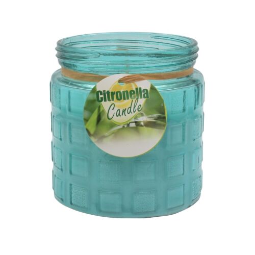 Fragrant Turquoise Candle with Insect-Repelling Citronella