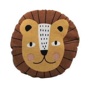 Lion Head Pillow - Cute Animal Cushion for Kids - Decorative Pillow