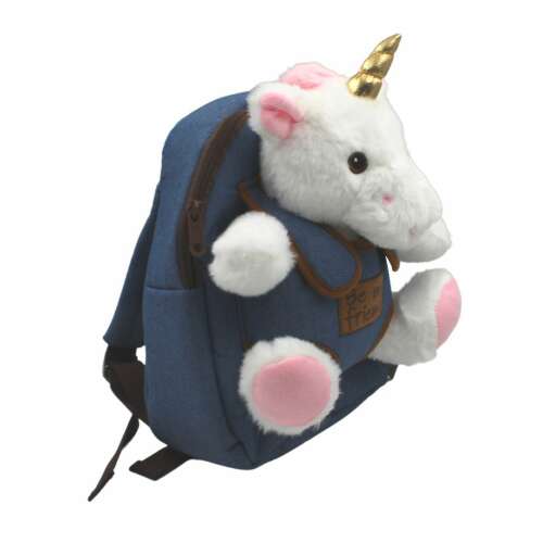 Kék egyszarvú hátizsák levehető plüss játékkal, Be my friend kollekció